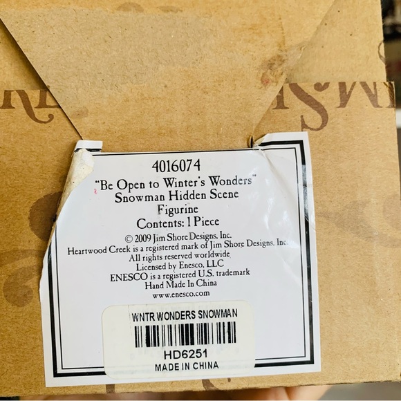 Jim Shore Be open to winter’s wonders Snowman Hidden Scene Figurine - Picture 10 of 11